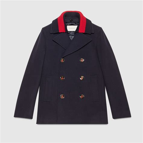 gucci ace wool|gucci women's pea coat.